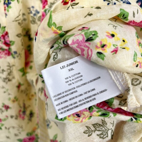 Vintage LEI Yellow Floral Long Sleeve Shirt Snap Button Western Boho - Size XXL - Picture 5 of 7